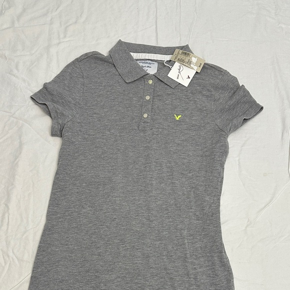 American Eagle Outfitters Heather Gray Button Down Shirt - Picture 1 of 4